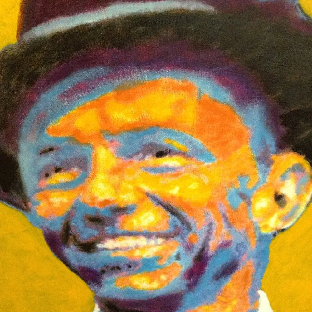 VTG Pop Art Frank Sinatra signed on Canvas Rat Pack Man Cave MCM Old School Cool - Picture 3 of 5
